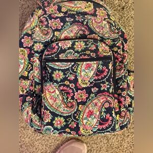 Vera Bradley Floral Paisley Backpack - Navy and Pink